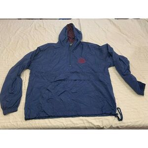 HARVARD SQUARE MENS HOODED UNLINED NYLON WINDBREAKER  JACKET SIZE L